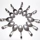 Postmodern Set of Twelve Steel Serving Spoon by Pinti, Italy, 1980s