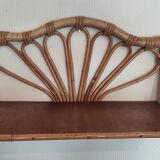 Rattan wall shelf