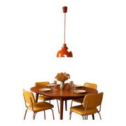 Suspension/lustre/plafonnier orange vintage