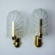 Pair of "leaf" wall lights by Carl Fagerlund, Murano glass, Germany, 1970