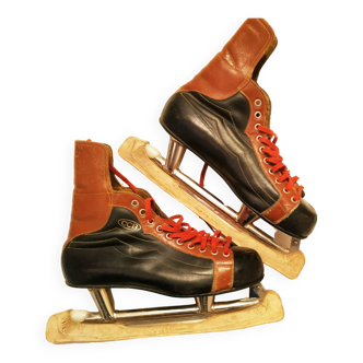 Patins de hockey sur glace marque canadienne CCB T42 vintage