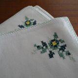 6 old embroidered napkins