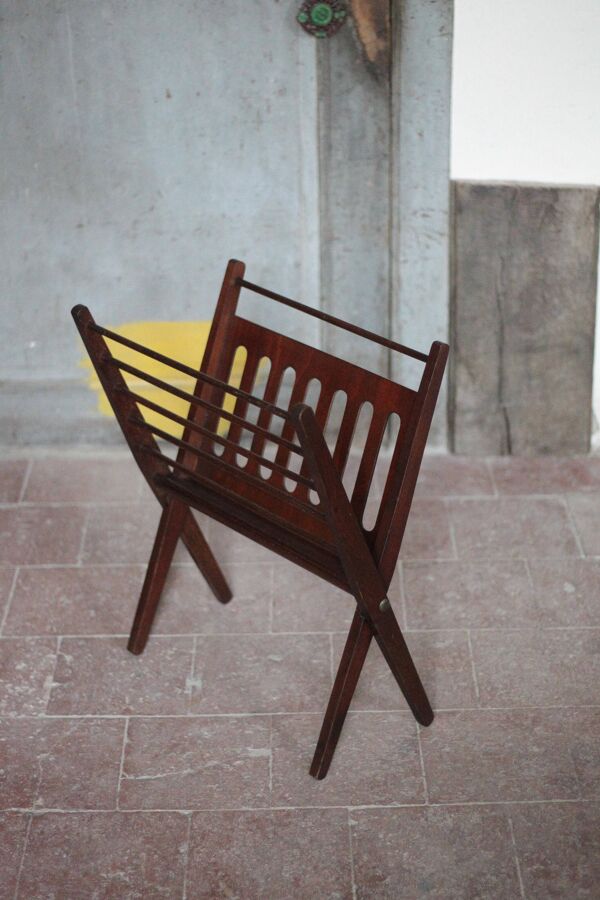 Porte-revue Cees braakman vintage, porte-revue pliant bois