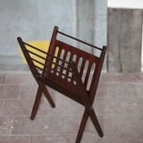 Cees Braakman vintage magazine rack, folding wooden magazine rack.