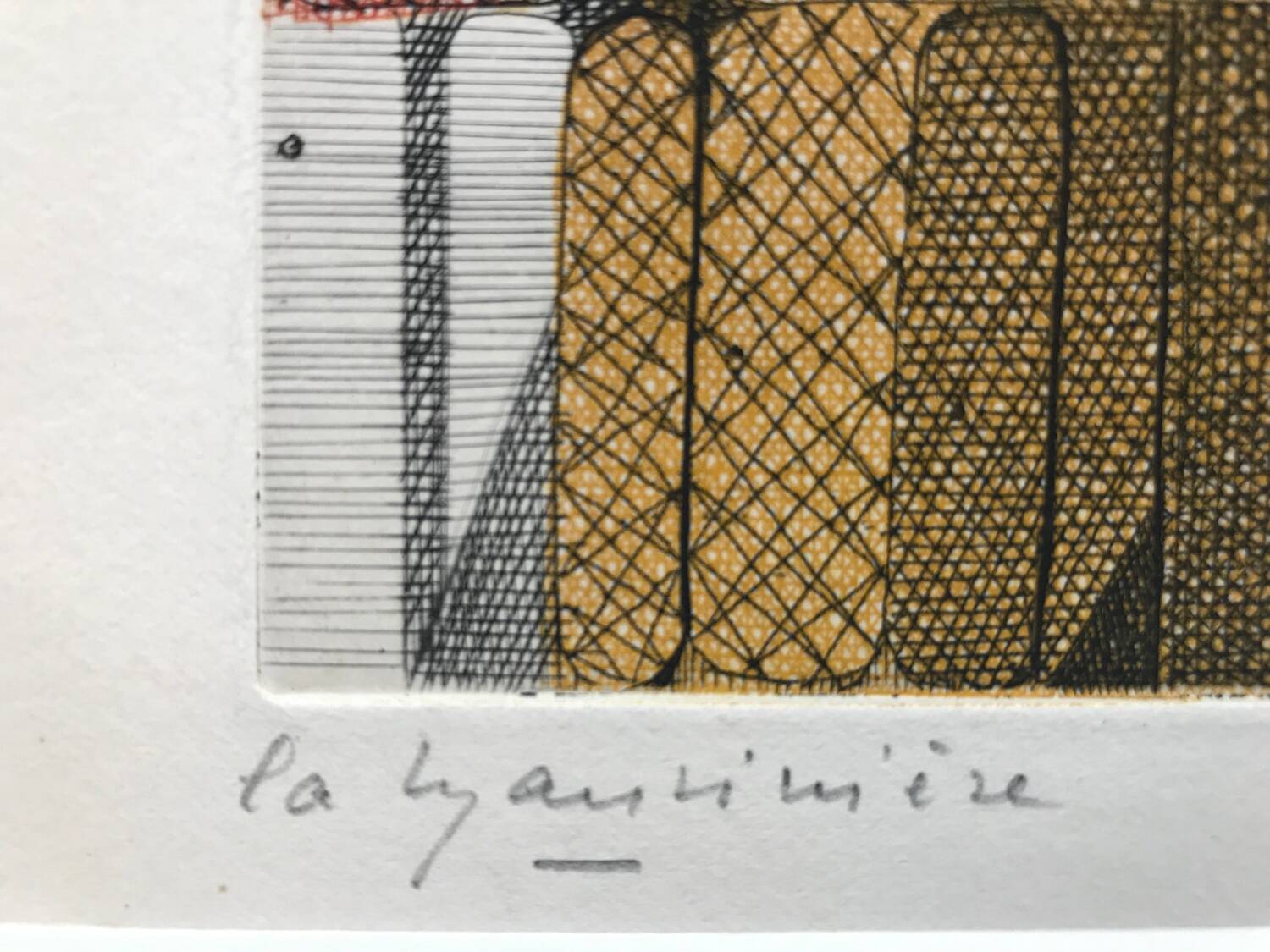 Elisabeth de la mauviniere 1905-2007. etching aquatint signed.