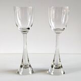 Set of 10 Flight wine glasses from the 60s