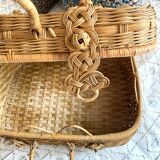 Vintage rattan suitcase