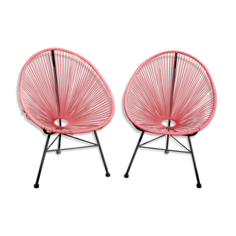 Pair of Scoubidou Acapulco chairs