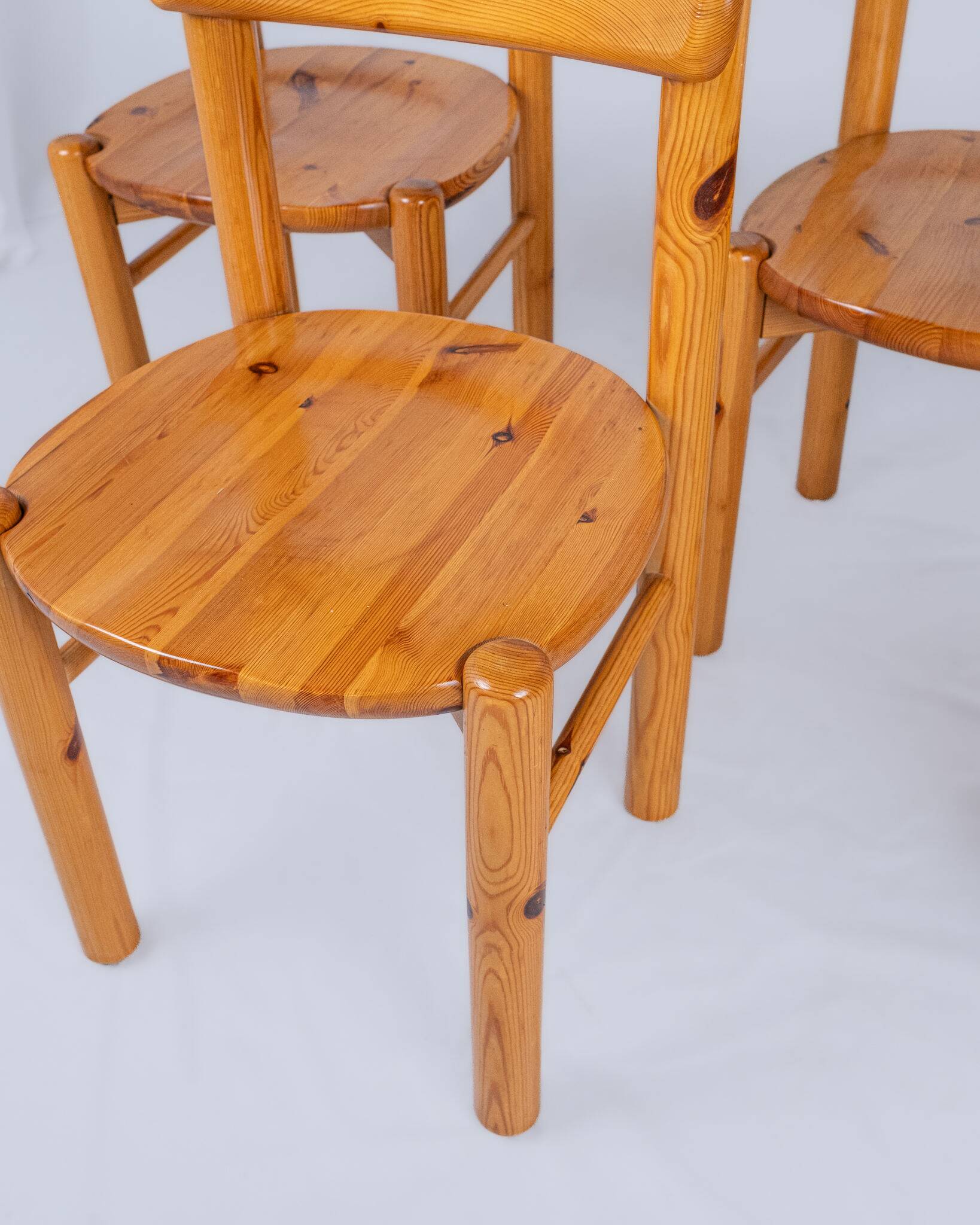 Set of 4 pine chairs by Rainer Daumiller, Denmark, 1970s