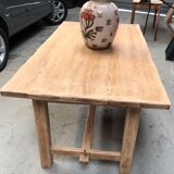 Old artisanal farmhouse table solid oak