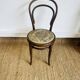 Pair of vintage bistro chairs – bentwood – floral upholstered seat