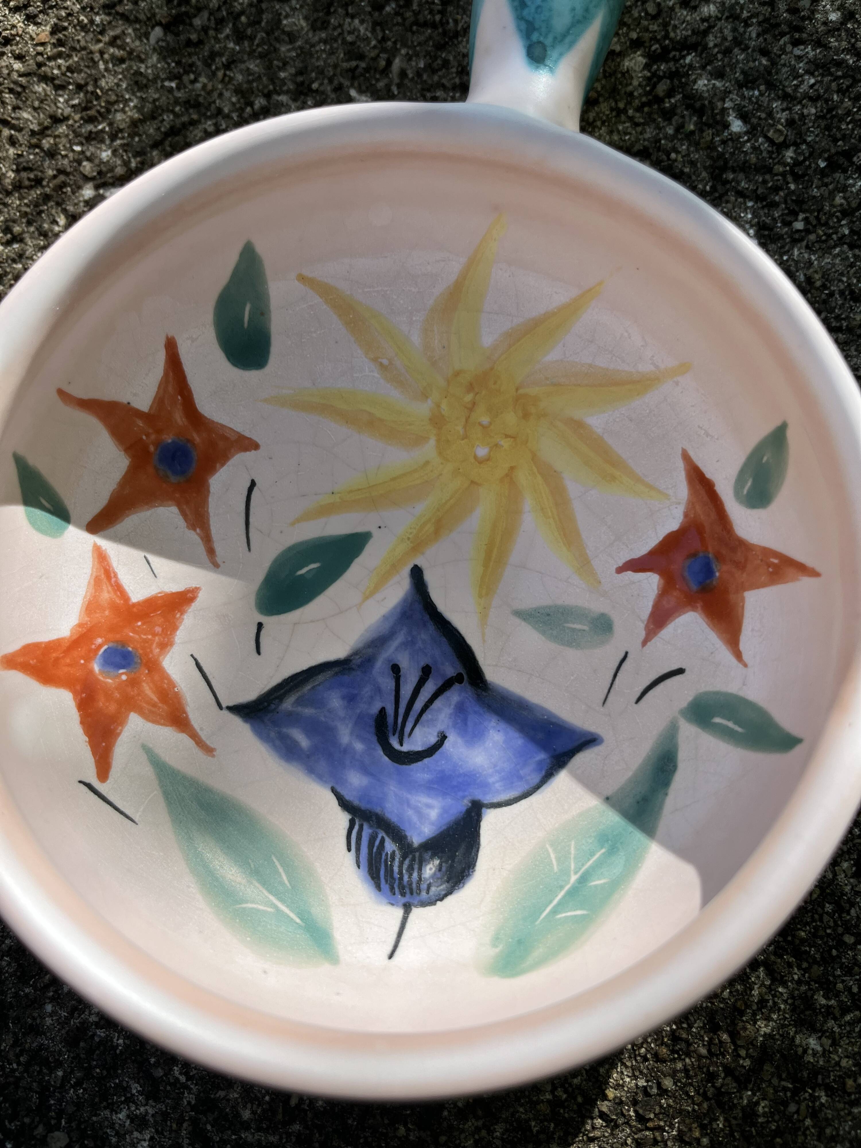 Fifties Vallauris style flower pan