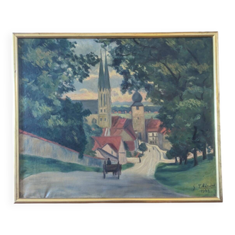 View of the town of Sarralbe (Moselle)