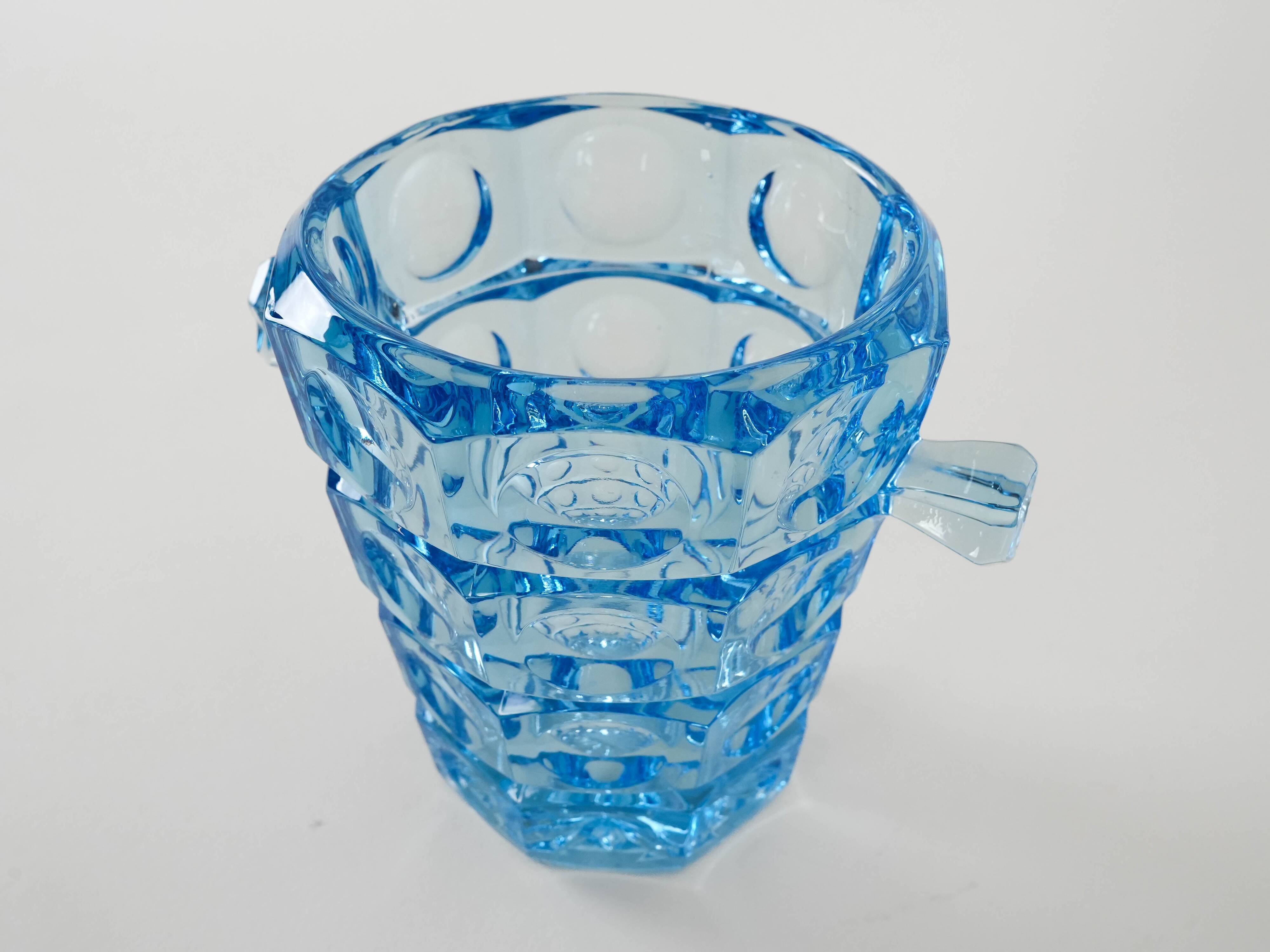 Ice bucket Rosice, Czech design, 1950s, manufacturer: Sklo Union, designer: