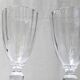 Old wine glass Daum Nancy crystal ribbed tableware