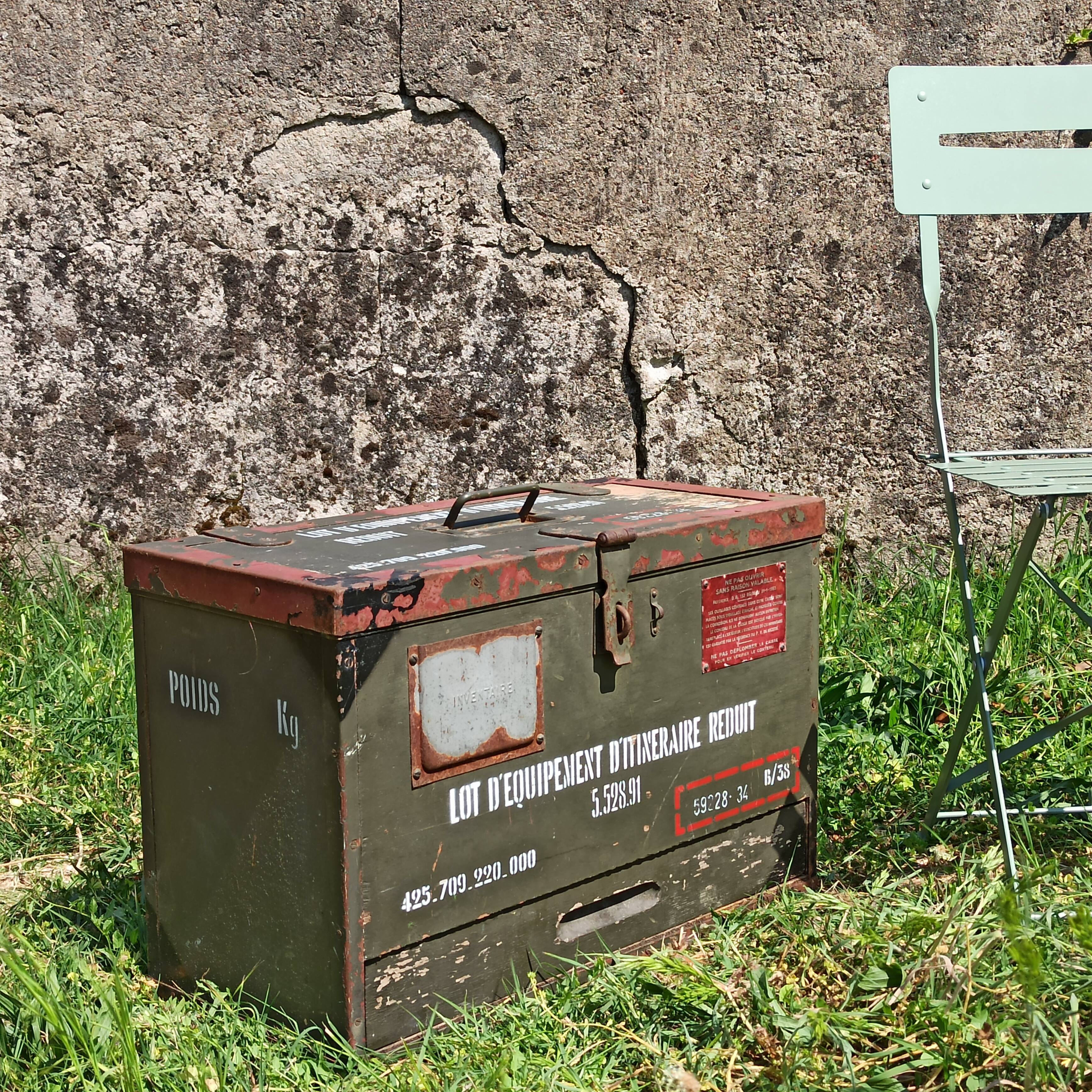 Trunk chest military bench 50s militaria