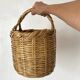 Panier rond vintage en osier