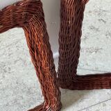 Pair of VINTAGE Rattan MIRRORS