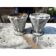 Pair of enamelled cast iron Art Deco vases