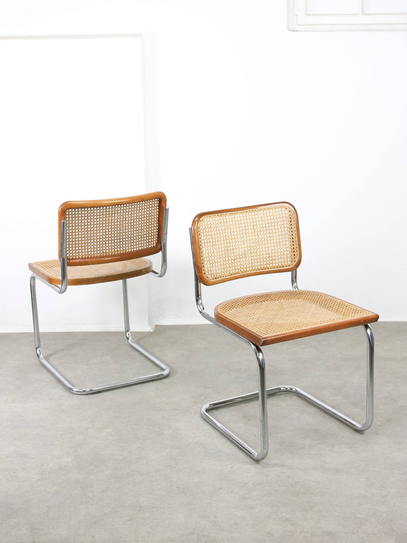 Chaise vintage marron B32 Cesca par Marcel Breuer, set de 2