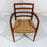 Chaise de bureau en teck modèle 68 de Niels Otto Møller pour J.L. Moller, Danemark