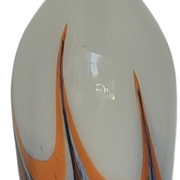 Large vintage red, white and blue Murano glass vase by Carlo Moretti, Italy, 1970s