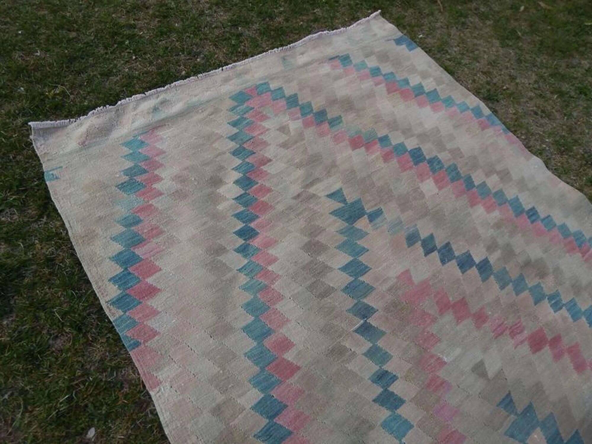 Tapis de couloir turc vintage 144x337 cm