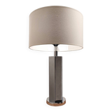 Hexagonal chrome column lamp from the 80s