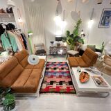 Banquette chauffeuse simple terracotta