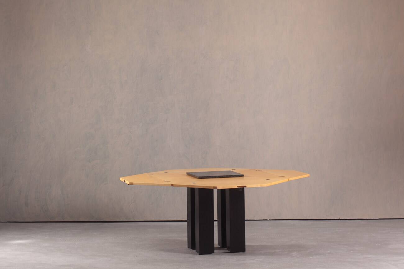 Postmodern Cirkante dining table by Bob Van Den Berghe for Tranekaer, Denmark, 1990s