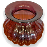 Purple gadrooned glass vase 367006