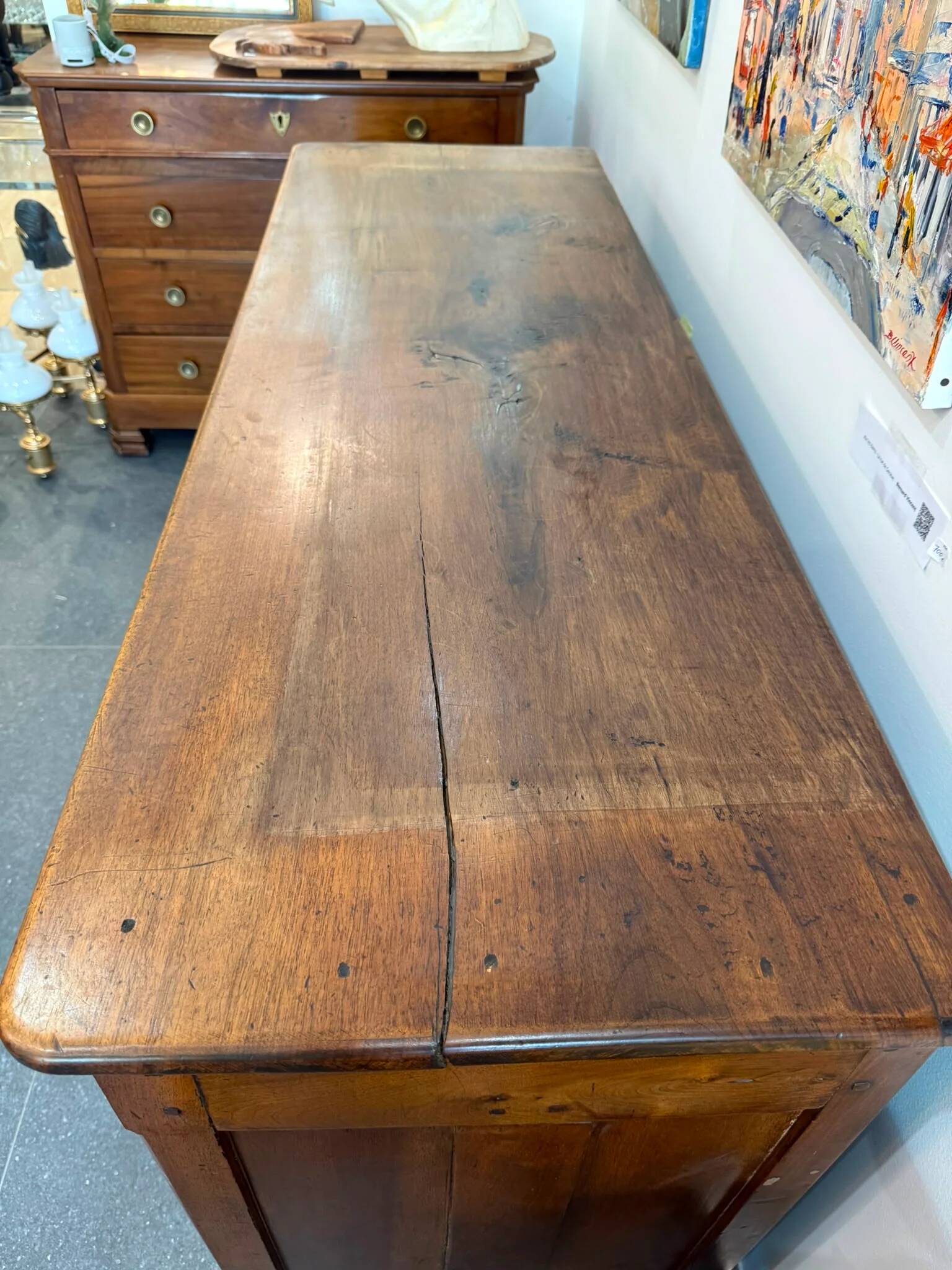19th-century walnut buffet – 3 drawers