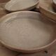 6 stoneware rimmed dinner plates