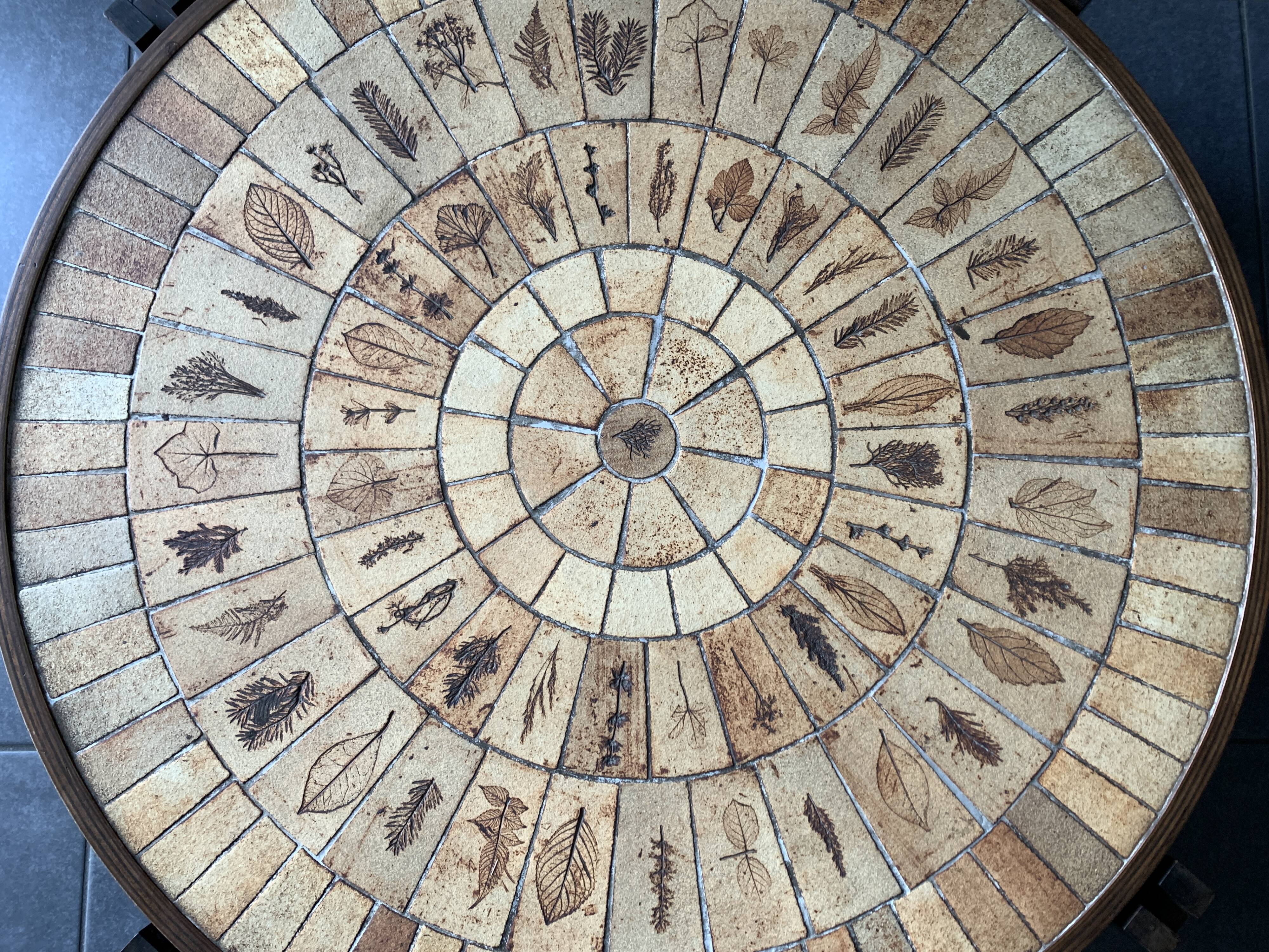 Large Herbier model coffee table in ceramic signed Roger Capron, 1960