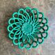 Green woven ceramic bowl Vallauris