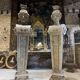 Pair of monumental patinated plaster terms from the early 20th century.
