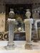 Pair of monumental patinated plaster terms from the early 20th century.
