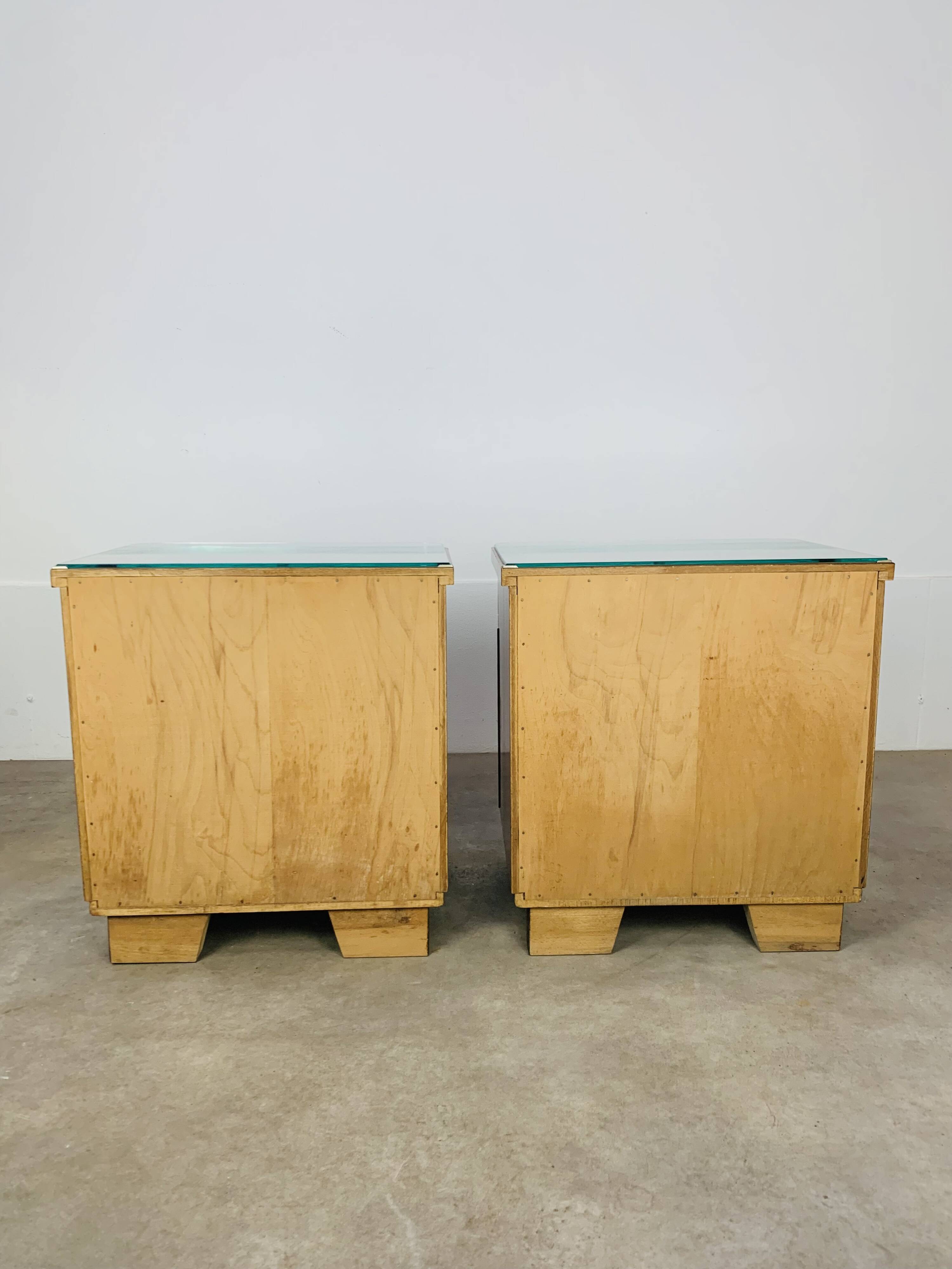 Pair of Art Deco bedside tables, 1930s