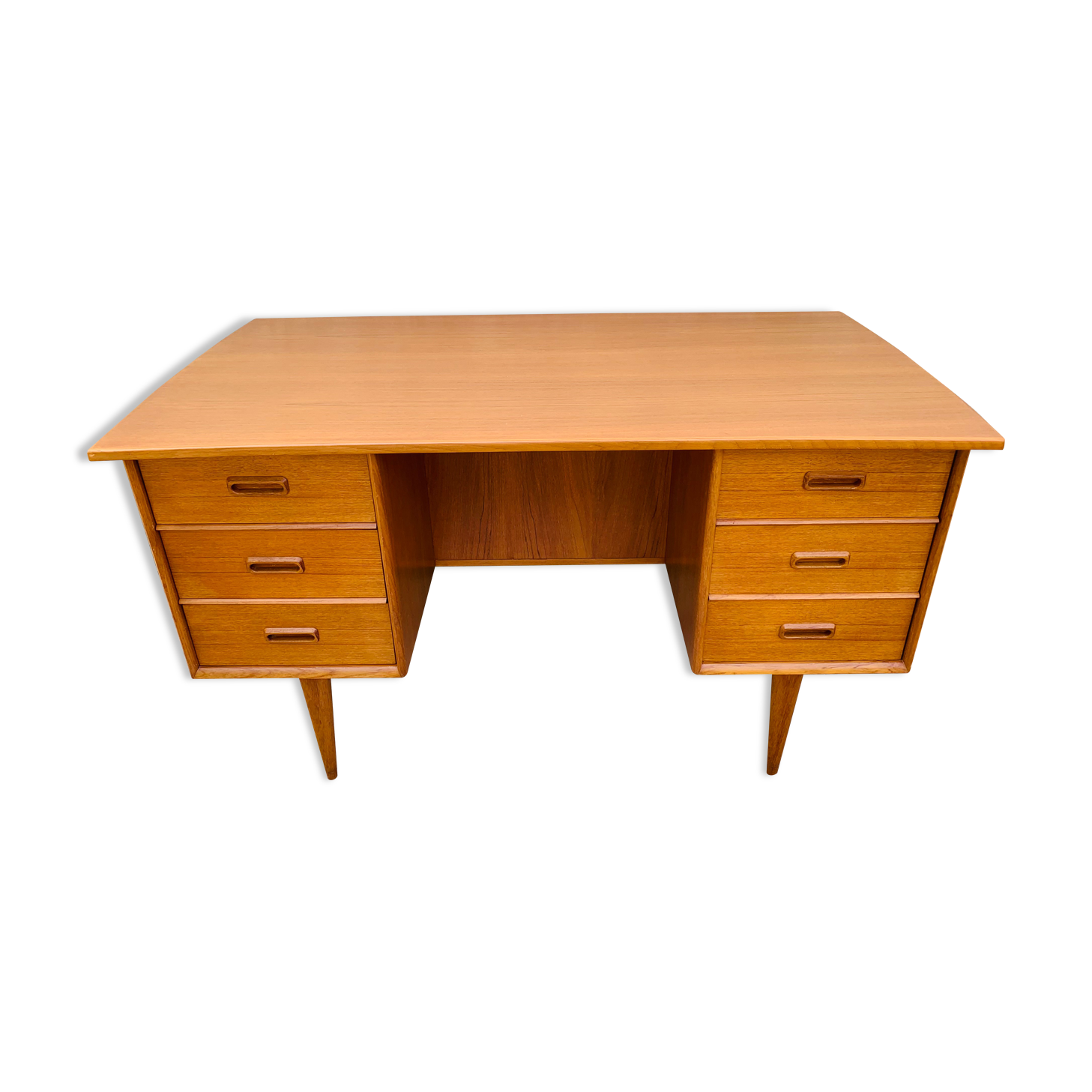Scandinavian double-sided teak office 60s