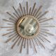 Vintage rattan sun mirror