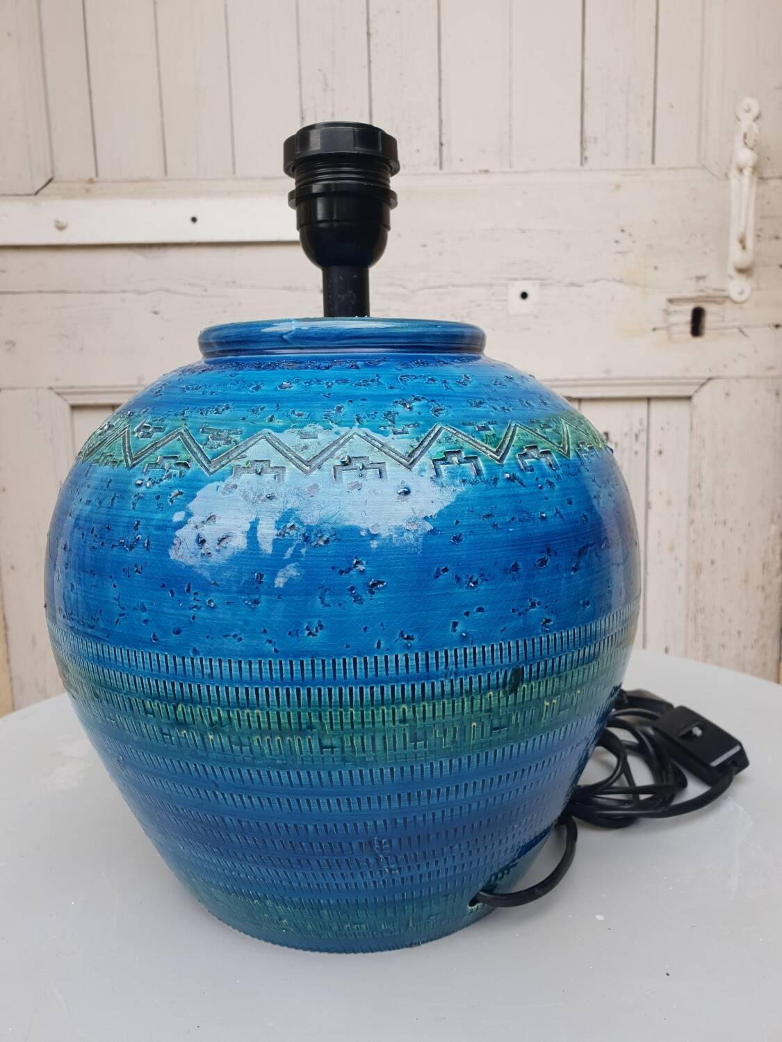 Ceramic lamp by Aldo Bondi Italy 1970