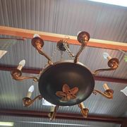 Empire-style chandelier in finely chiselled and gilded bronze