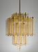 Chandelier in brass and structured ice glass, 1950s, Austria