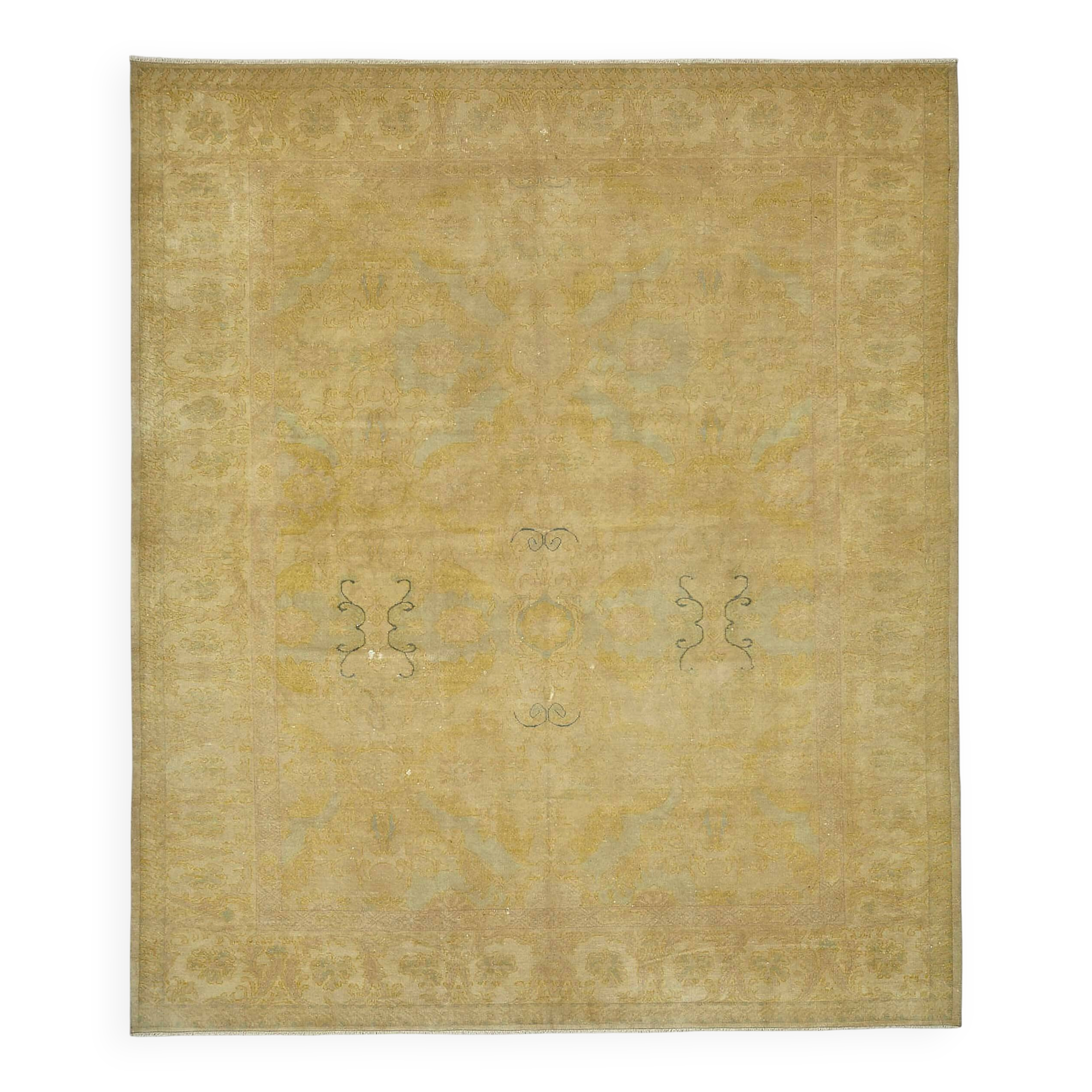 Turkish Handknotted Wool Oushak Rug 257 cm x 303 cm
