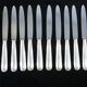 12 dessert knives orbrille in silver metal stainless steel blade