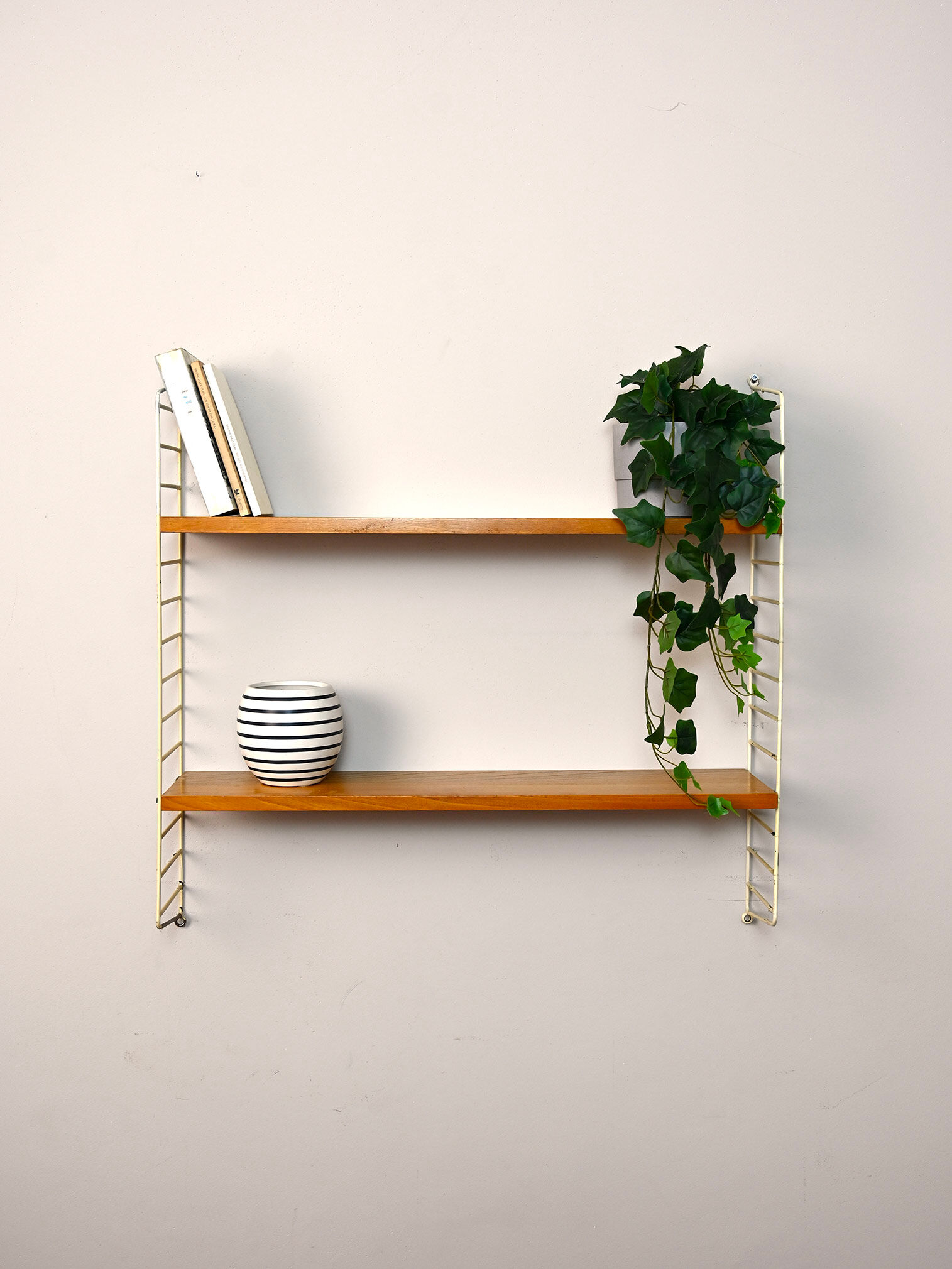 Vintage wall shelf with two shelves