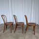 Set of 3 Vintage Thonet Style Bentwood Chair, Carved Wood Dining Chair