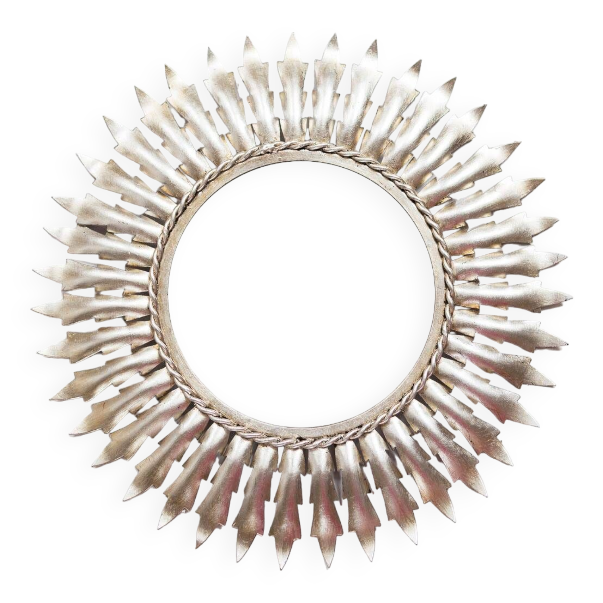 Silver Spanish sun mirror circa 1960 (44 cm)