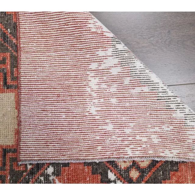 Vintage Turkish Hand-Knotted Red Runner Rug 83x380