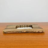 Miroir brutaliste bois d'olivier, vintage